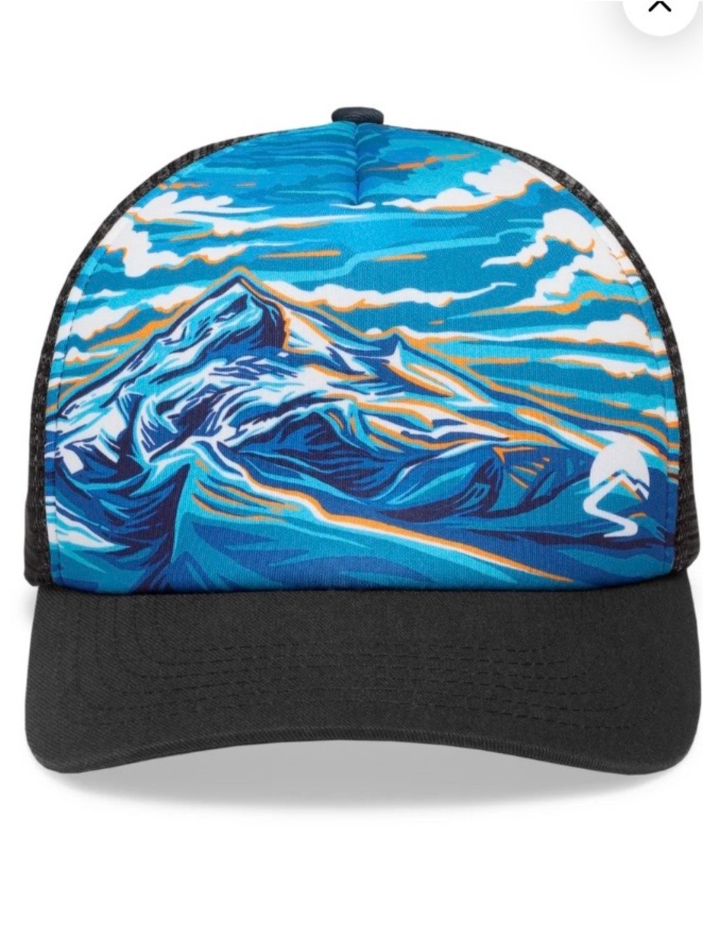 NWT Sunday Afternoons Artist Series Mountain High Trucker Hat in Blue and Black